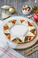 Corona di piadina con verdure