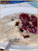 Risotto con pere, gorgonzola, radicchio e nocciole