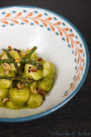 Gnocchi di patate e ricotta con asparagi e nocciole