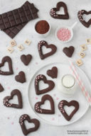 Sablé di San Valentino al cioccolato fondente