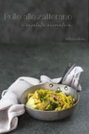 Pollo allo zafferano e insalata aromatica