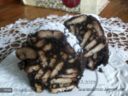 Salame al cioccolato, biscotti e marron glacee - Salam de ciocolata, biscuiti si castane