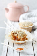 Muffin integrali all'avena con cuore di confettura