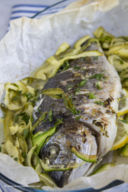 Orata con zucchine e zenzero