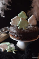 TORTA AL CIOCCOLATO CON ALBERI DI MERINGHE