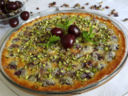 Clafoutis alle ciliegie e pistacchio