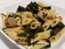 Pasta con cavolo nero e salsiccia di pollo e tacchino