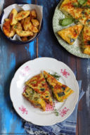 Frittata con zucchine e cipollotti