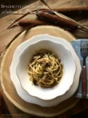 Spaghetti rustici con scarola, salsiccia e pomodori secchi