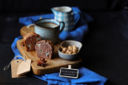 Mini cake con gorgonzola, cacao e nocciole