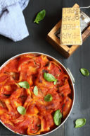 Conchiglioni farciti con ricotta e melanzane