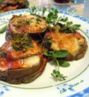 Torrette di melanzane alla parmigiana, cucina di riciclo