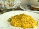 Risotto zucca salamella e granella di pistacchio