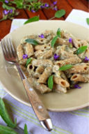 Penne integrali al pesto di salvia e anacardi