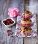 Muffin con bacche di Goji tibetano e cacao grezzo