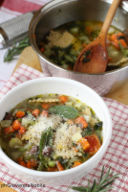 Minestrone di verdure con maltagliati semi integrali