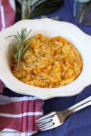 Risotto alla zucca con fontina valdostana e rosmarino