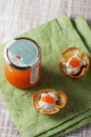 Tartellette con Fior di Fruscella e confettura di zucca e mandorle