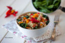La donna al centro: Orzotto piccante alla zucca e spinaci