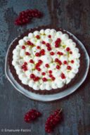 Torta no bake con crema allo yogurt e ribes ricetta