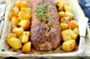 Polpettone farcito alla siciliana, cotto al forno