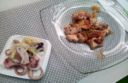 Pesce spada agli agrumi e pistacchi, insalata di moscardini, Etna Bianco