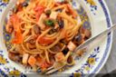 Pasta al sugo di pesce spada alla siciliana