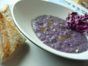 Red Cabbage soup with truffle - Crema di cavolo cappuccio rosso al tartufo