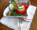 Pomodoro ripieno di formaggio - Tomoto and greek cheese - Rosie umpluta cu brinza