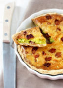 esperimento 43: piccole quiche con piselli e speck