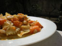 Farfalle Zucca e Gamberi con Erba Cipollina