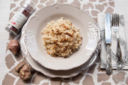 Risotto topinambur e lemongrass con nocciole