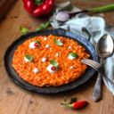 Risotto ai peperoni mantecato allo yogurt